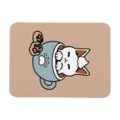 Magnet Flexible Chat adorable en Mug Conception de vacances - Chat (Horizontal)