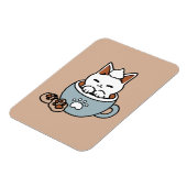 Magnet Flexible Chat adorable en Mug Conception de vacances - Chat (Côté Gauche)