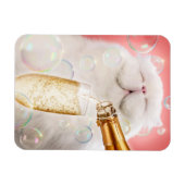 Magnet Flexible Chat Au Champagne (Horizontal)