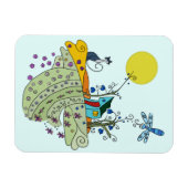 Magnet Flexible Chat avec maison (Horizontal)