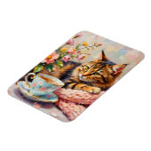 Magnet Flexible Chat avec Tea Cup (Côté Gauche)