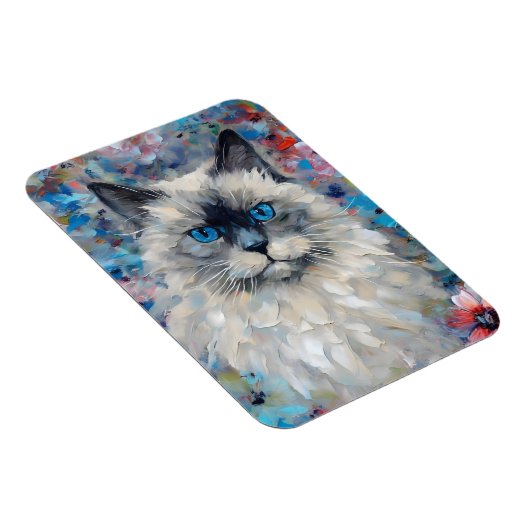 Magnet Flexible Chat Birman coloré (Côté Droit)