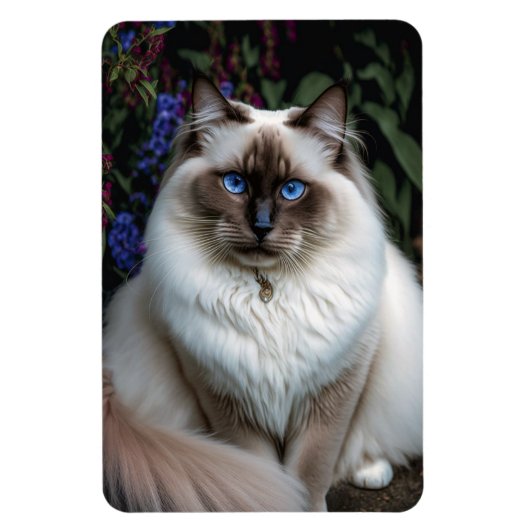 Magnet Flexible Chat Birman dans l'aimant du jardin (Vertical)