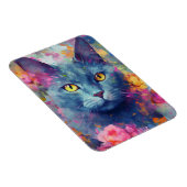 Magnet Flexible Chat bleu russe coloré (Côté Droit)