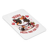 Magnet Flexible Chat calicot adorable pour la Saint-Valentin (Côté Droit)