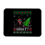 Magnet Flexible Chat Ce Chat Noir Drôle Poussant Arbre De Noël (Horizontal)