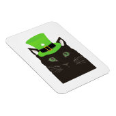 Magnet Flexible Chat cool avec un chapeau vert (Côté Droit)