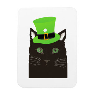 Magnet Flexible Chat cool avec un chapeau vert