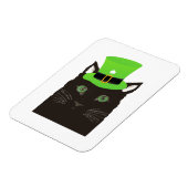 Magnet Flexible Chat cool avec un chapeau vert (Côté Gauche)