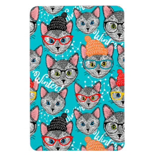 Magnet Flexible Chat dans le casquette