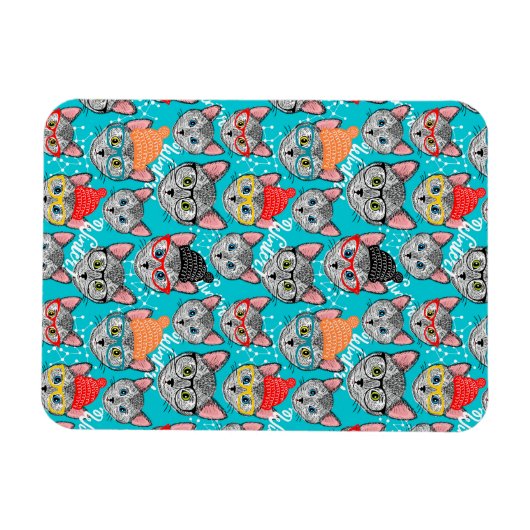 Magnet Flexible Chat dans le casquette (Horizontal)