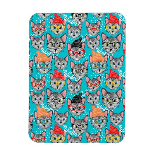 Magnet Flexible Chat dans le casquette (Vertical)