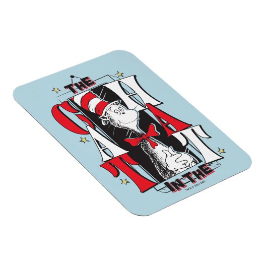 Magnet Flexible Chat dans le Casquette | Texte B&W (Côté Droit)