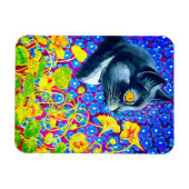 Magnet Flexible Chat dans les fleurs (Horizontal)