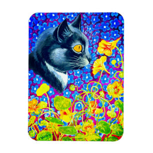 Magnet Flexible Chat dans les fleurs