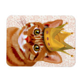 Magnet Flexible Chat de gingembre avec Portrait de Couronne (Horizontal)