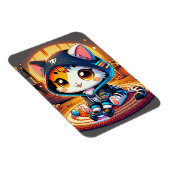 Magnet Flexible Chat de joueur confortable dans un Sweat - shirt à (Côté Droit)