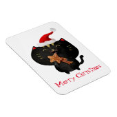 Magnet Flexible Chat de Noël Noir Cute (Côté Droit)