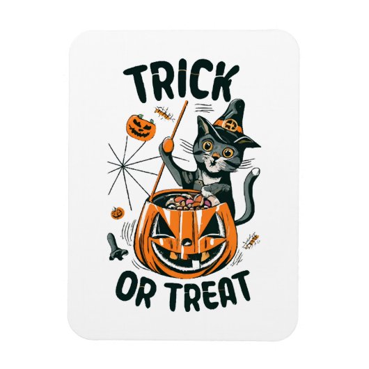 Magnet Flexible Chat d'Halloween abstrait (Vertical)