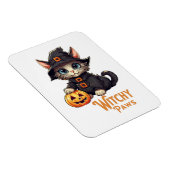 Magnet Flexible Chat d'Halloween aux pattes de sorcière (Côté Droit)