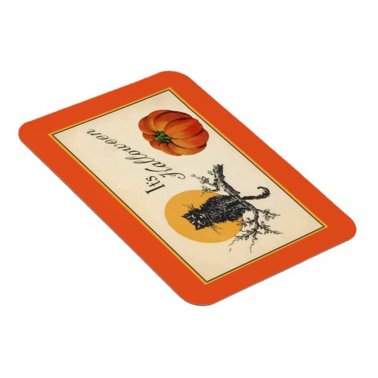 Magnet Flexible Chat d'Halloween vintage (Côté Droit)
