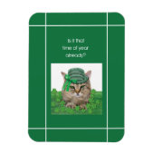 Magnet Flexible Chat drôle à la Saint-Patrick (Vertical)