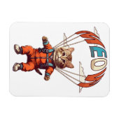 Magnet Flexible Chat drôle de parachutisme (Horizontal)