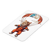 Magnet Flexible Chat drôle de parachutisme (Côté Gauche)