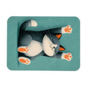 Magnet Flexible Chat drôle qui dort professionnellement (Horizontal)