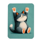 Magnet Flexible Chat drôle qui dort professionnellement (Vertical)