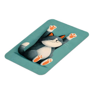 Magnet Flexible Chat drôle qui dort professionnellement