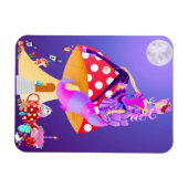Magnet Flexible Chat du Cheshire sur Champignon (Horizontal)