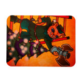 Magnet Flexible Chat elfe de Noël (Horizontal)