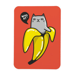 Magnet Flexible Chat en banane