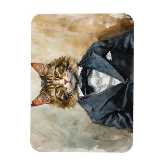 Magnet Flexible Chat en costume (Vertical)