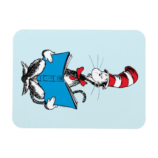 Magnet Flexible Chat en lecture Casquette (Horizontal)