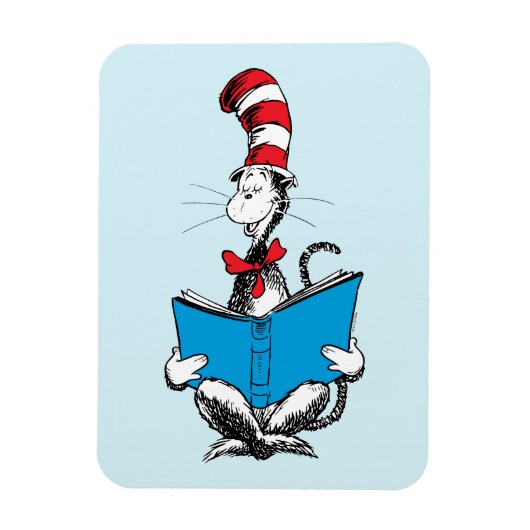 Magnet Flexible Chat en lecture Casquette (Vertical)