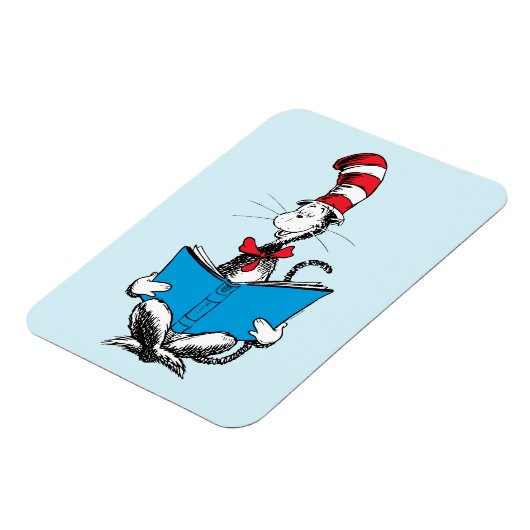 Magnet Flexible Chat en lecture Casquette (Côté Gauche)