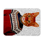 Magnet Flexible Chat en Sweat de ski 2 (Horizontal)