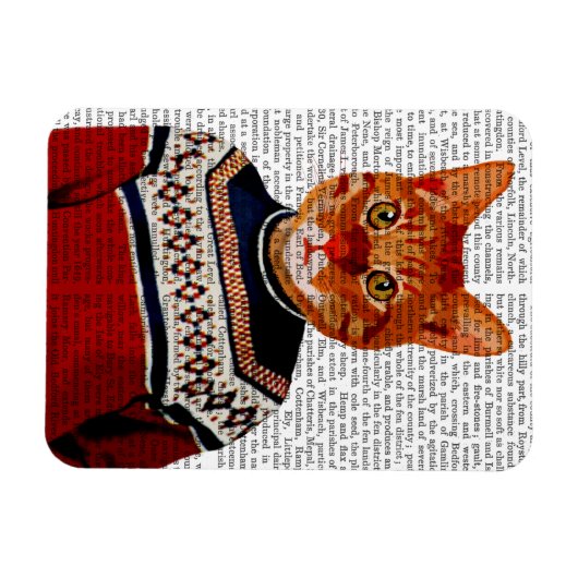 Magnet Flexible Chat en Sweat de ski 2 (Horizontal)