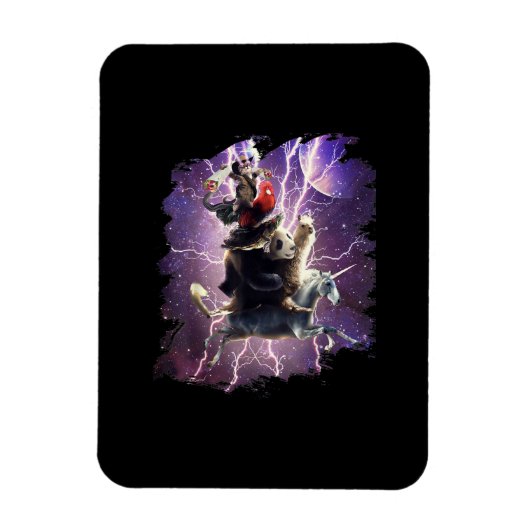 Magnet Flexible Chat équitation Panda Llama Unicorn (Vertical)