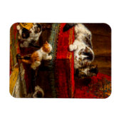 Magnet Flexible Chat et chatons Jouer avec chaise (Horizontal)