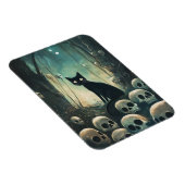 Magnet Flexible Chat et crâne d'Halloween (Côté Droit)