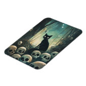 Magnet Flexible Chat et crâne d'Halloween (Côté Gauche)