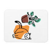 Magnet Flexible Chat et le plante (Horizontal)