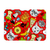 Magnet Flexible Chat et oeuf sur le rouge (Horizontal)