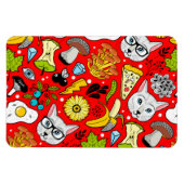 Magnet Flexible Chat et oeuf sur le rouge (Horizontal)