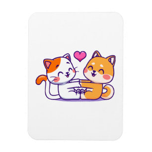 Magnet Flexible Chat Et Shiba Inu