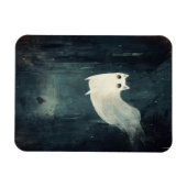 Magnet Flexible Chat fantôme d'Halloween (Horizontal)