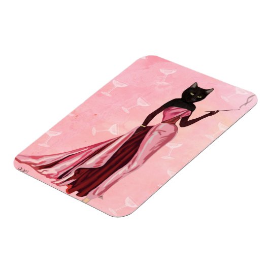 Magnet Flexible Chat flamand en rose (Côté Gauche)